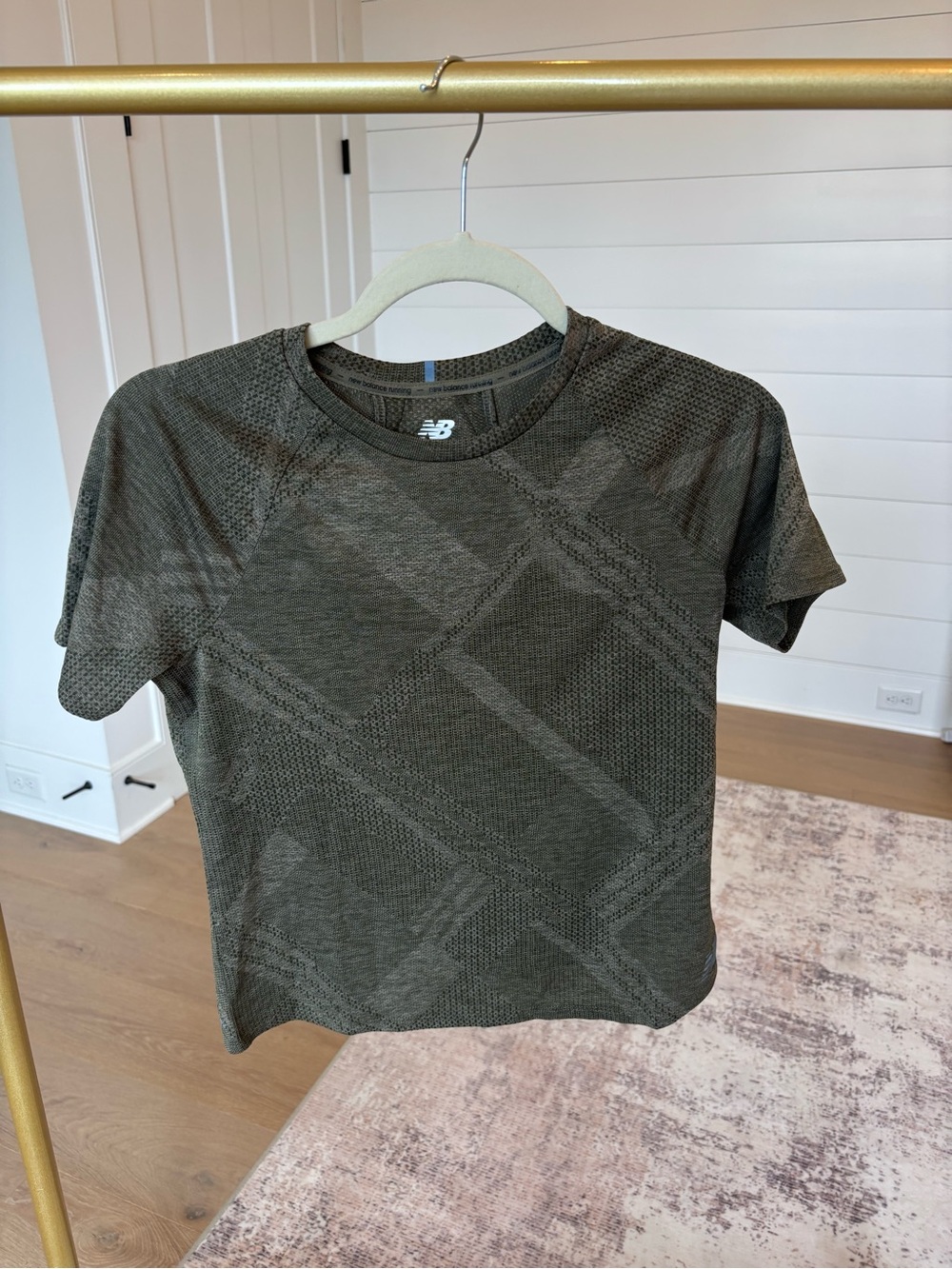 New Balance Olive Green Short Sleeve Women's Crew Tee